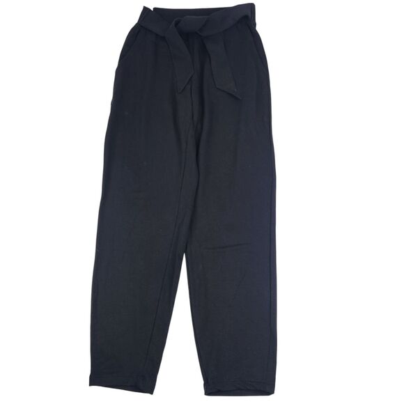 SUMMERSALT Pants Womens Small Black Pull On Softest French Terry Tie-Waist Pants - Picture 2 of 9